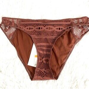 BECCA Women's Swim Bikini Bottom - Rust Brown